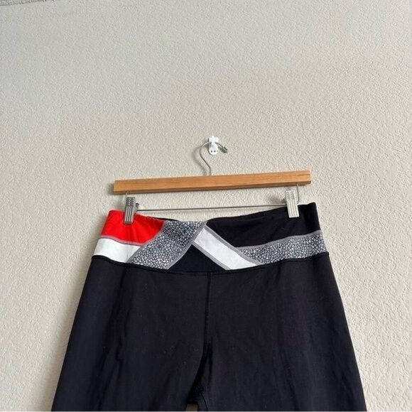 Lululemon Skinny Groove Pant Full-On Luon Reversible Black / Quilt Leggings Sz 8 - Picture 8 of 12